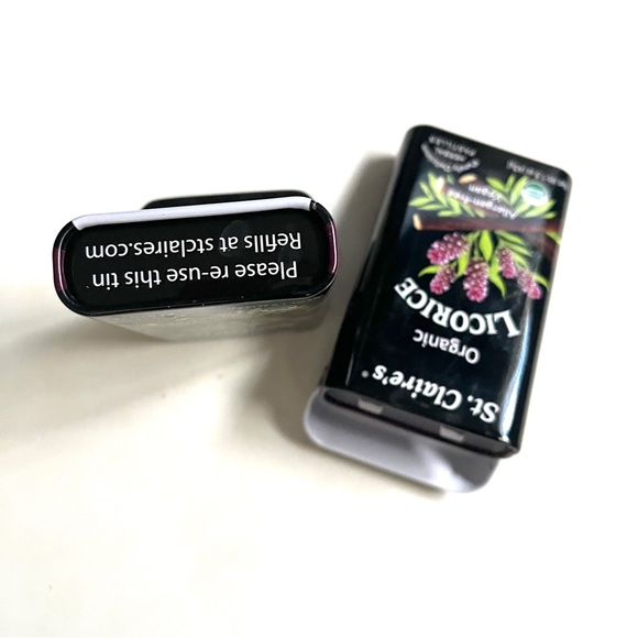 2 Empty St. Claire's Tins: Organic Licorice Pastilles - Picture 4 of 5